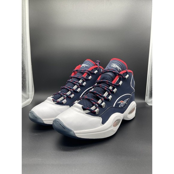Reebok 2021 Question Mid 'USA' Size 11.5M Worn Once OG Box H01281 - Picture 2 of 7